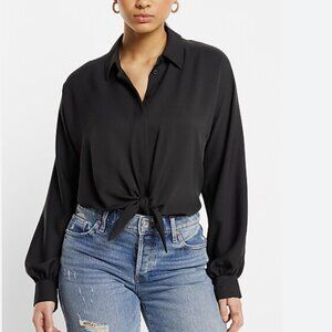 Tie Front Shirt Blouse Bodysuit - NWOT